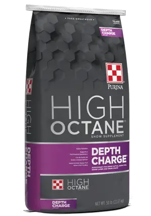 Purina High Octane Depth Charge supplement for Madison County show swine at Reiterman Feed & Supply
